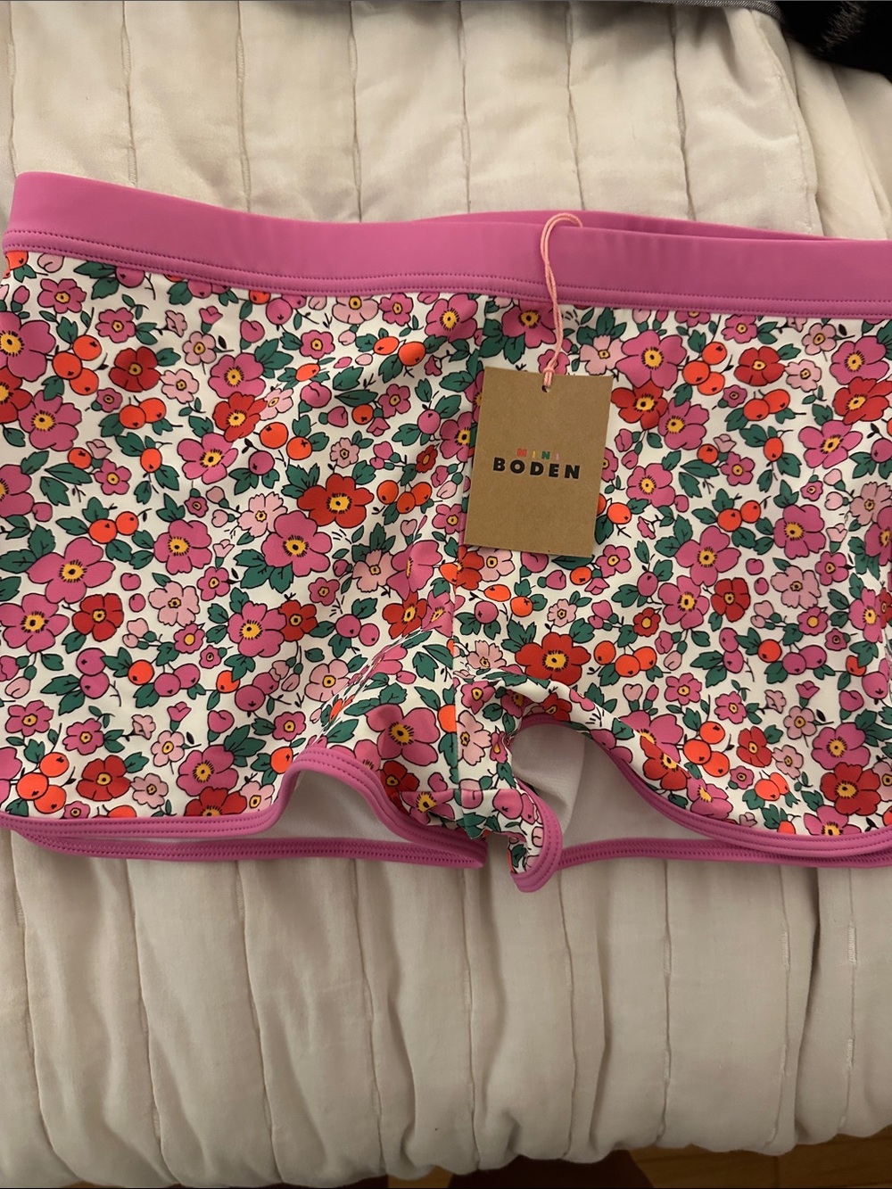 Mini Boden floral swim shorts